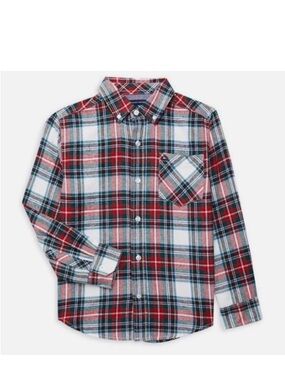 Tommy Hilfiger Plaid Button-Down Shirt in Red, White & Green NWT